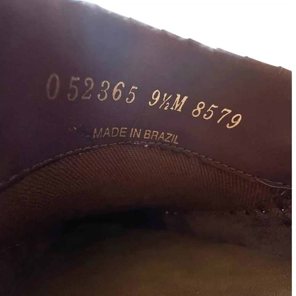 Giorgio Brutini Men's 9.5M Brown Leather‎ Loafers Made in Brazil Casual Dress